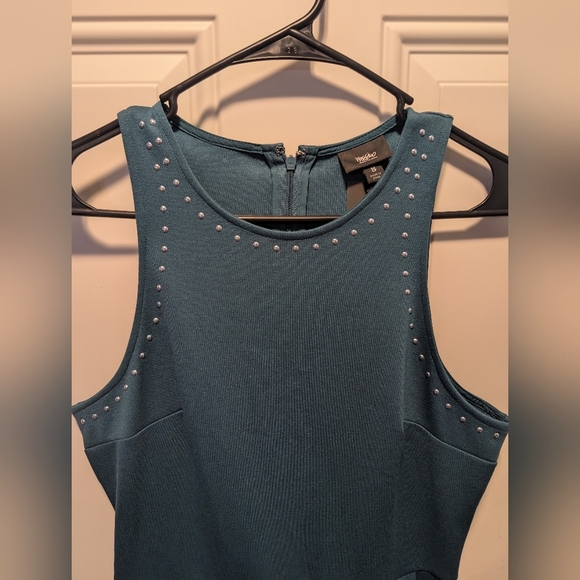 Nwt mossimo teal and silver studded womens dress size small - Picture 3 of 5